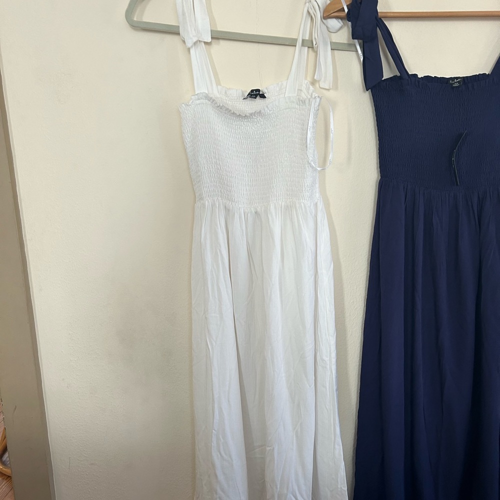 White lulu's women's dress.
